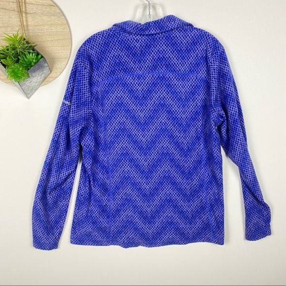 Columbia Purple Print Sleeve 1/4 Zip Pullover Size XL - Picture 5 of 5